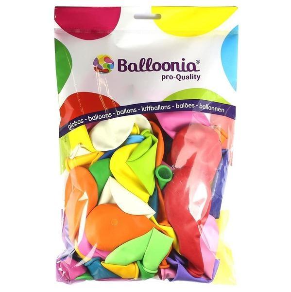 GLOBOS COLORES SURTIDOS 25cm BOLSA DE 50 UNIDADES