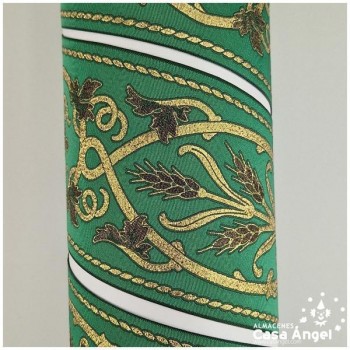 CINTA JACQUARD MOTIVO BARROCO AL VINO 92mm