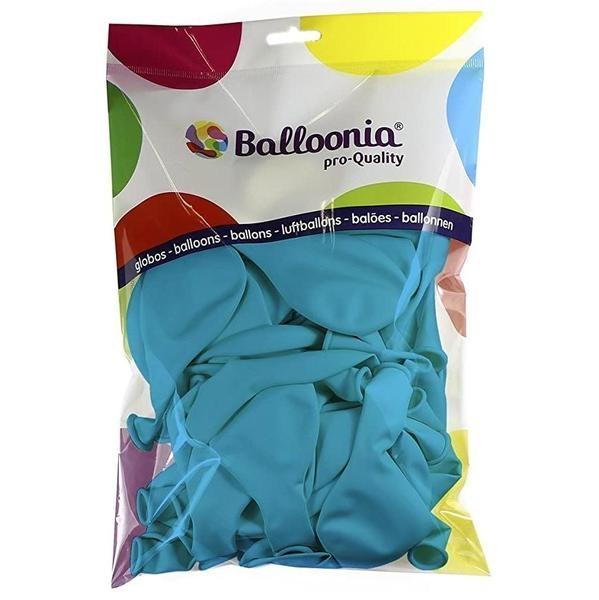 GLOBOS TURQUESA 90cm BOLSA DE 50 UNIDADES