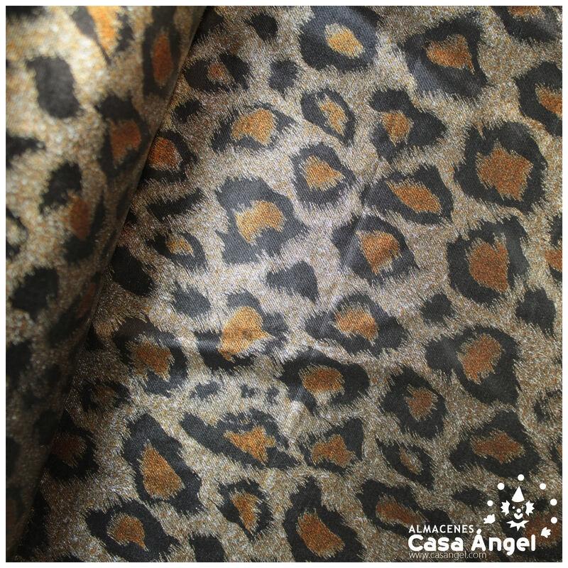 LYCRA NEGRA ANIMAL PRINT LEOPARDO 150cm