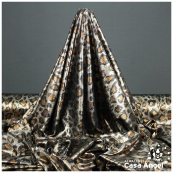 LYCRA NEGRA ANIMAL PRINT LEOPARDO 150cm