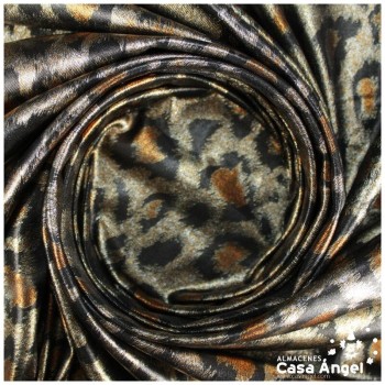 LYCRA NEGRA ANIMAL PRINT LEOPARDO 150cm