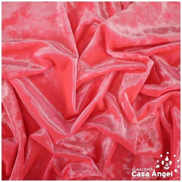 TERCIOPELO ELÁSTICO FUCSIA FLÚOR SERIE LAVA 150cm