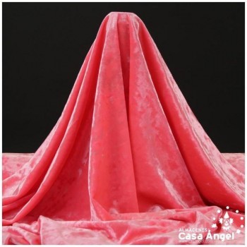 TERCIOPELO ELÁSTICO FUCSIA FLÚOR SERIE LAVA 150cm
