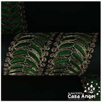 CINTA DECORATIVA BORDADA CON HILO METALIZADO 50mm