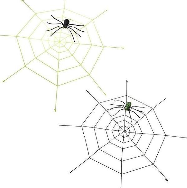 TELARAÑA GIGANTE DE CHENILLE CON ARAÑA LUMINOSA
