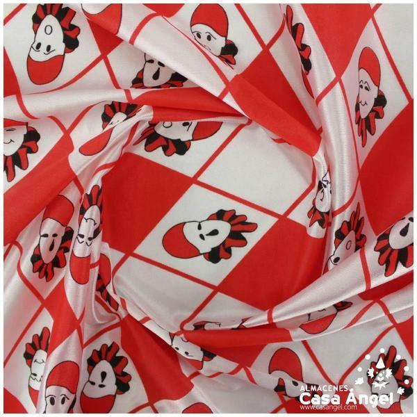 RASETE ESTAMPADO PIERROT ROMBOS ROJO 150cm