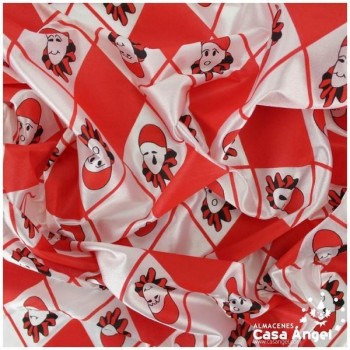 RASETE ESTAMPADO PIERROT ROMBOS ROJO 150cm