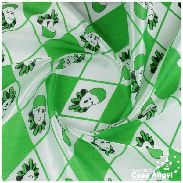 RASETE ESTAMPADO PIERROT ROMBOS VERDE 150cm