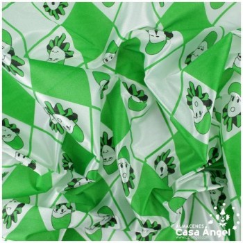 RASETE ESTAMPADO PIERROT ROMBOS VERDE 150cm