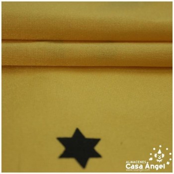 RASETE NEGRO ESTAMPADO CON ESTRELLAS Y BRUJAS 150cm
