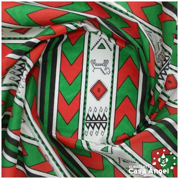 RASETE ESTAMPADO TRIBAL SERIE AZTEKA BLANCO 150cm