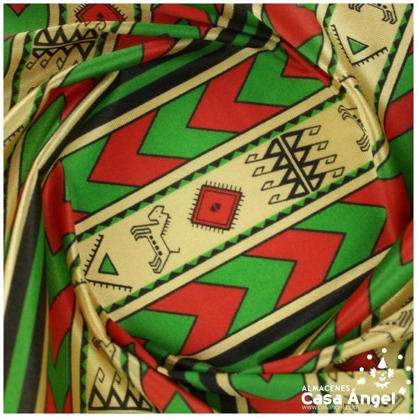 RASETE ESTAMPADO TRIBAL SERIE AZTEKA ORO 150cm