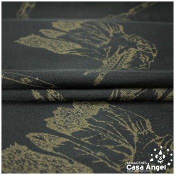 RASETE NEGRO ESTAMPADO CON INDIOS 150cm