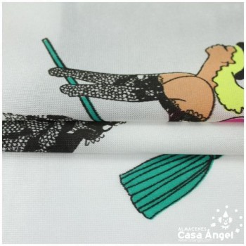 RASETE ESTAMPADO BRUJAS VOLANDO 150cm