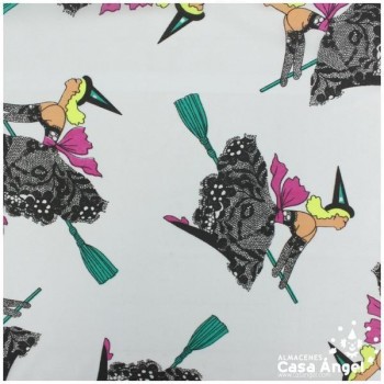 RASETE ESTAMPADO BRUJAS VOLANDO 150cm