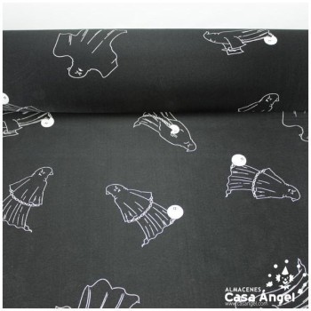 RASETE ESTAMPADO FANTASMAS 150cm
