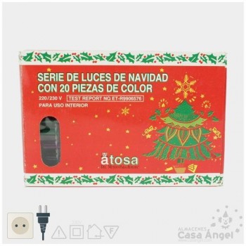 JUEGO DE 20 LUCES DE COLORES PARA INTERIOR