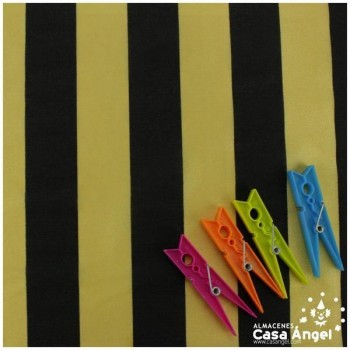 RASETE ESTAMPADO RAYAS ORO Y NEGRO 150cm