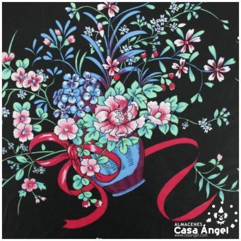 RASETE ESTAMPADO CESTO DE FLORES 150cm