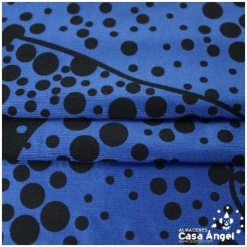 RASETE AZUL ESTAMPADO PAJARITAS 150cm
