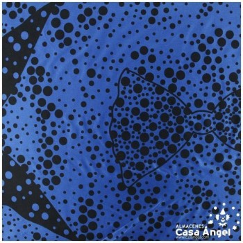 RASETE AZUL ESTAMPADO PAJARITAS 150cm