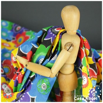 RASETE ESTAMPADO FLORES MULTICOLOR 150cm