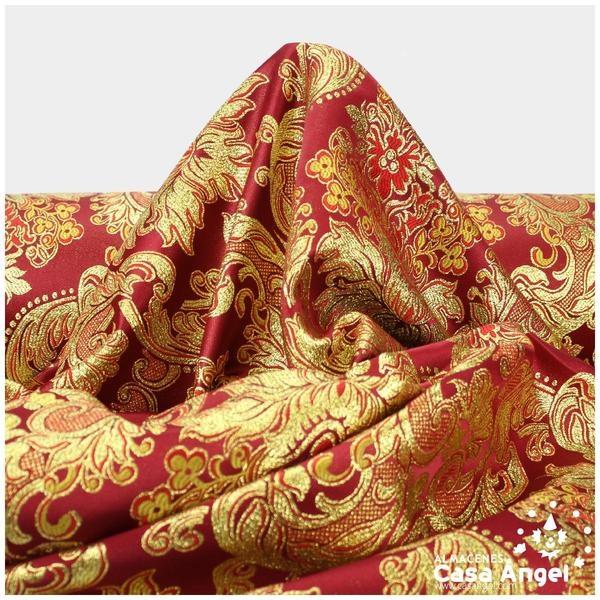 BROCADO VICTORIANO ROJO Y ORO SERIE ABADÍA 280m