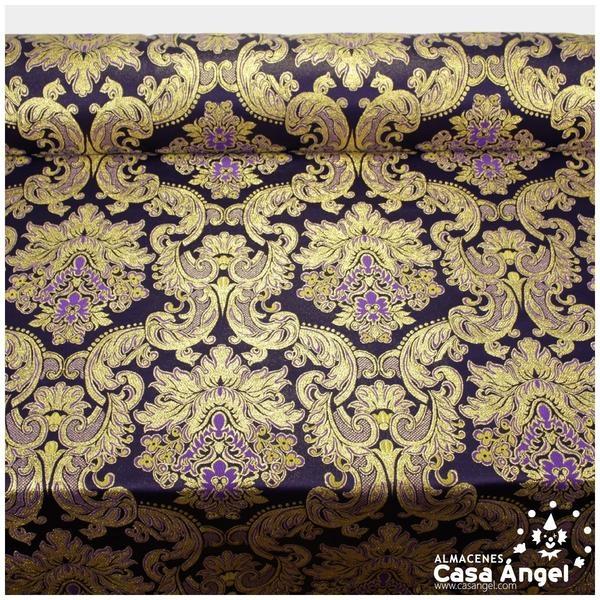 Brocado victoriano morado y oro serie Abadia 280m