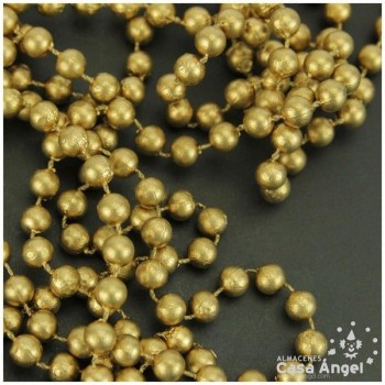 COLLAR BOLAS DORADAS MATE 4m