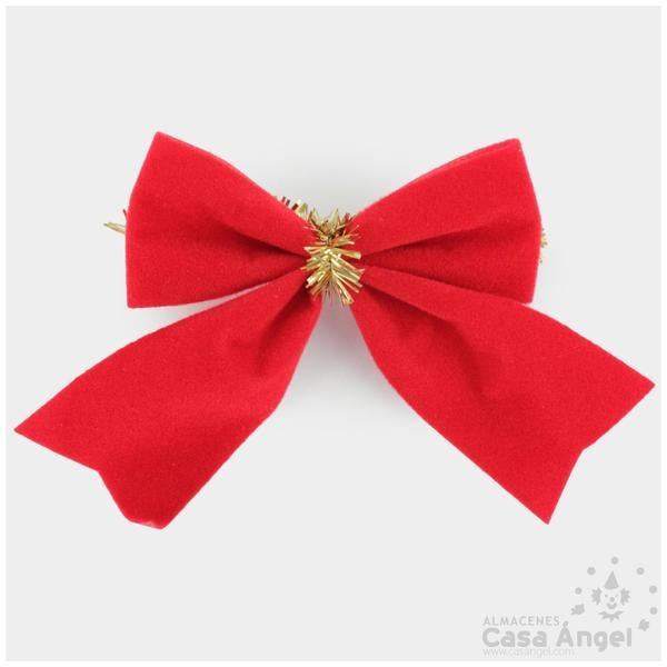 LAZOS DE TERCIOPELO ROJO 5cm SET 5 UNIDADES