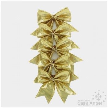 LAZOS METALIZADOS DORADOS 5cm SET 5 UNIDADES