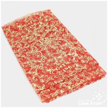 MANTEL VELO ROJO NAVIDAD 140cm