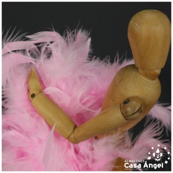 BOA DE PLUMAS ROSA DE PAVO Y MARABÚ 190cm