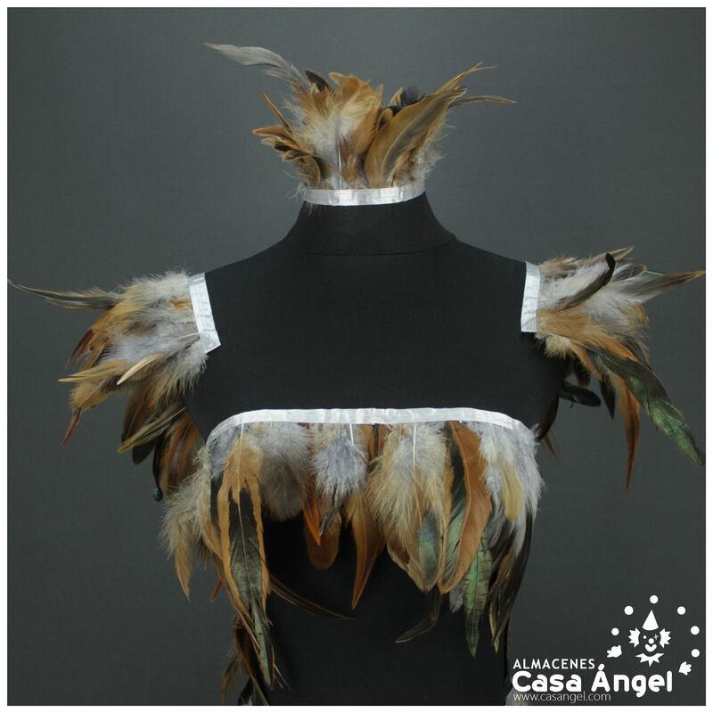 FLECO DE PLUMAS DE GALLO SEMITINTADAS NRATURAL 10-15cm