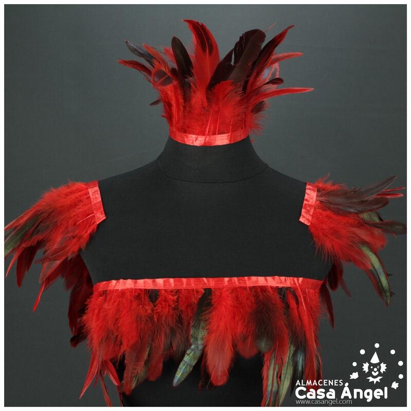 FLECO DE PLUMAS DE GALLO SEMITINTADAS ROJO 10-15cm