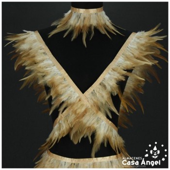 FLECO PLUMA GALLO AL NATURAL SIN TINTAR 13cm