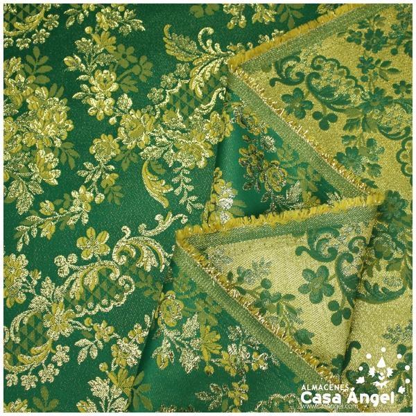BROCADO VERDE DE FLORES SERIE ALDAYA 280cm