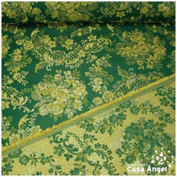 BROCADO VERDE DE FLORES SERIE ALDAYA 280cm