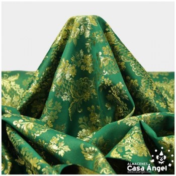 BROCADO VERDE DE FLORES SERIE ALDAYA 280cm