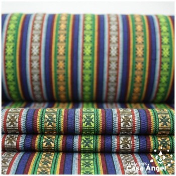 TELA BAYADERA MULTICOLOR SERIE TRIBUS 150cm BORUCA