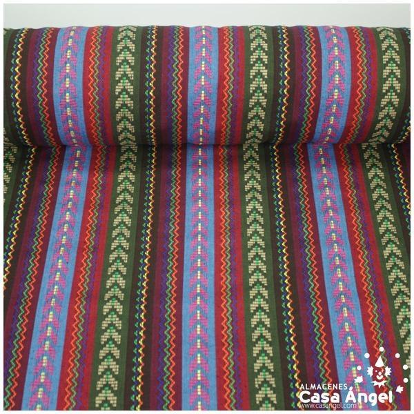 TELA BAYADERA MULTICOLOR SERIE TRIBUS 150cm SUFRAGUA