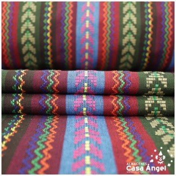 TELA BAYADERA MULTICOLOR SERIE TRIBUS 150cm SUFRAGUA