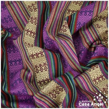 TELA BAYADERA MULTICOLOR SERIE TRIBUS 150cm MOZONTE