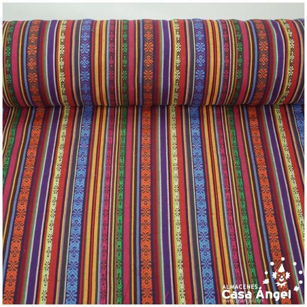 TELA BAYADERA MULTICOLOR SERIE TRIBUS 150cm TAWAHKA