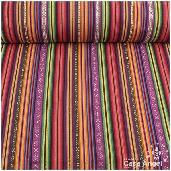 TELA BAYADERA MULTICOLOR SERIE TRIBUS 150cm MIXTECO