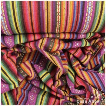 TELA BAYADERA MULTICOLOR SERIE TRIBUS 150cm MIXTECO