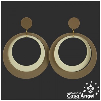 PENDIENTES FLAMENCOS DE AROS BICOLOR