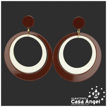 PENDIENTES FLAMENCOS DE AROS BICOLOR