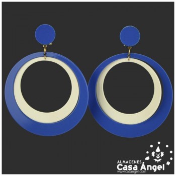 PENDIENTES FLAMENCOS DE AROS BICOLOR